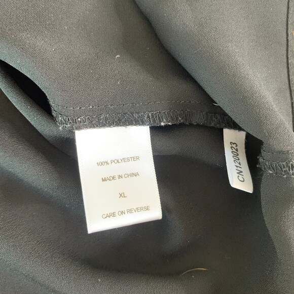 New York and Company ruched off shoulder top black size XL - Picture 4 of 8